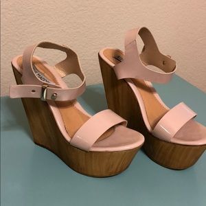 Steve Madden - wedge sandals- color is nude